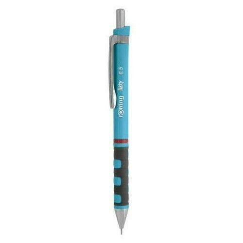 Rotring Tikky Mechanical Pencils 0.5 Light Blue Rubber Grip 2007253 12 Pencils