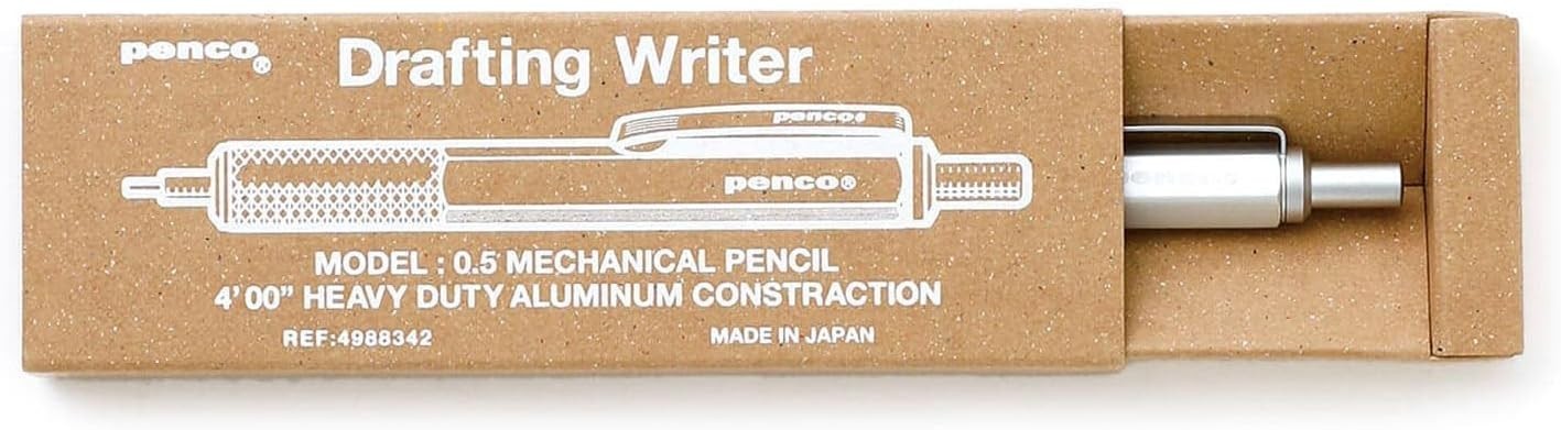 HIGHTIDE Penco Drafting Pencil 0.5mm Pentel Alminium Mechanical Pencil black