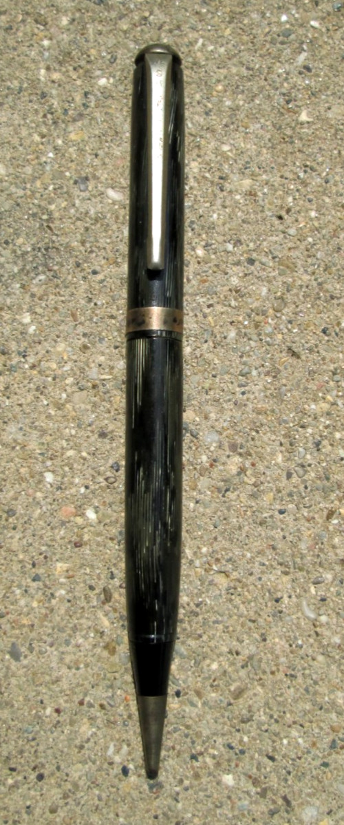 Small Fry Gold Medal Brand Black Celluloid Mechanical Pencil No Advertising