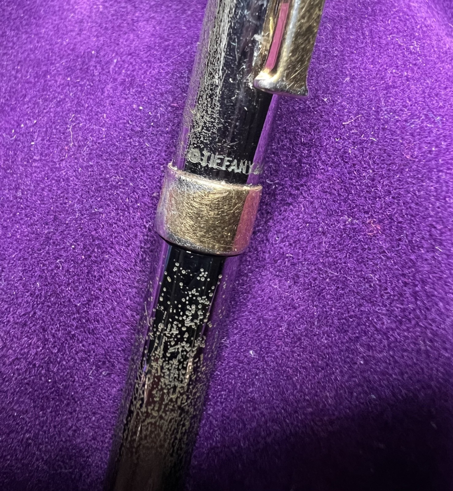 Vintage Tiffany & Co Mechanical Pencil Gold Tone Silver Tone Metal Body Estate