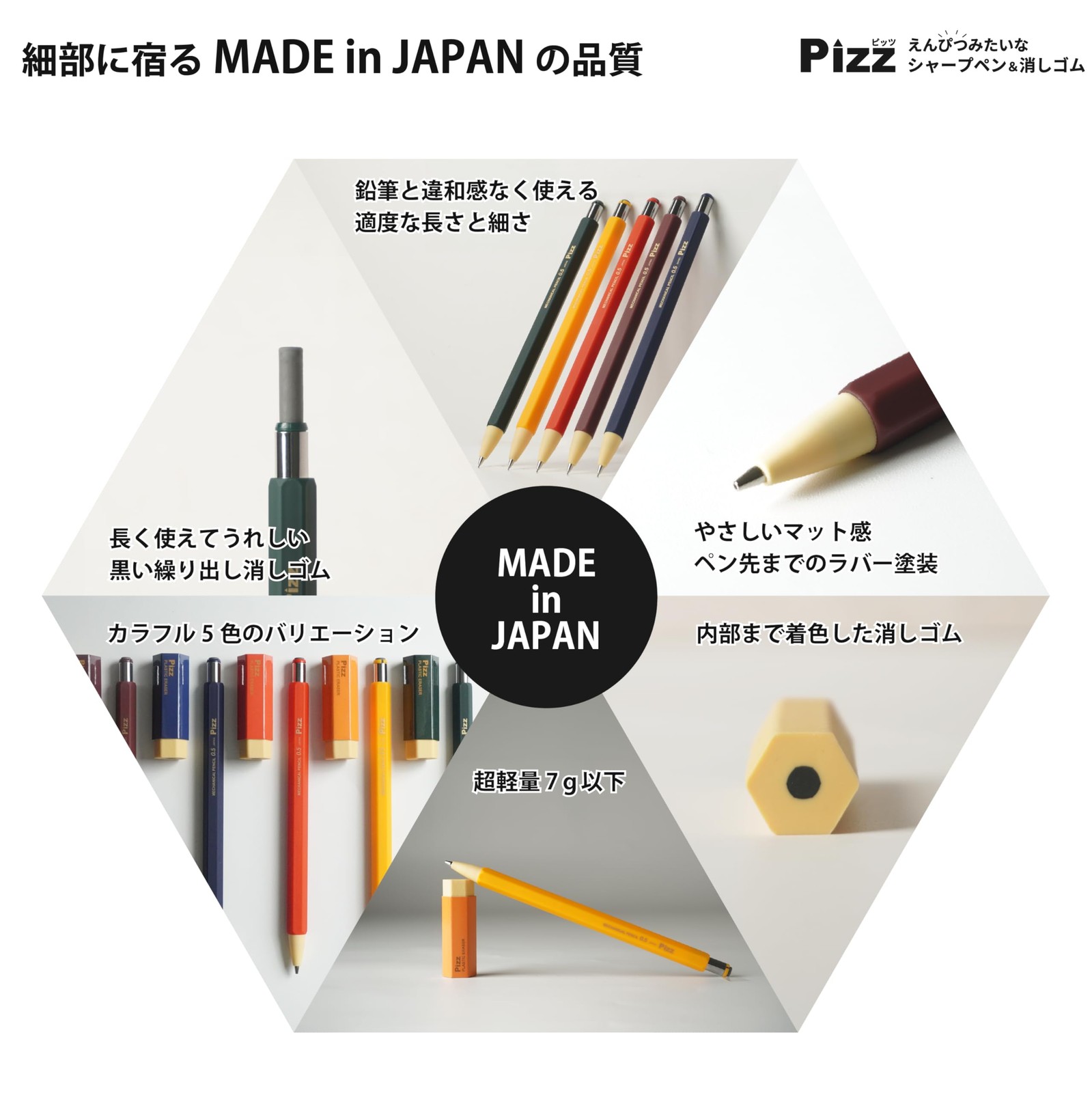 Pencil-Style Mechanical Pencil 0.5mm: Full Rubber Grip Bordeaux Brown