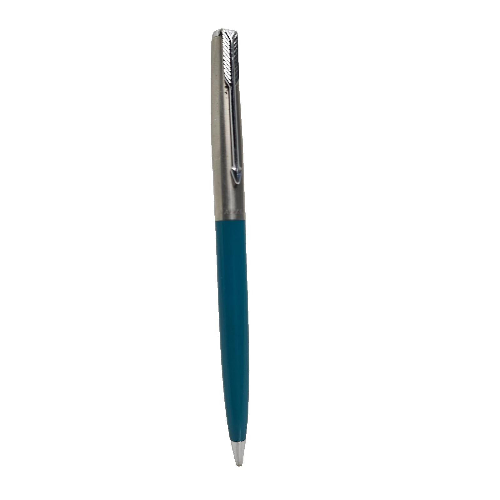 Vintage Parker Mechanical Pencil Teal & Stainless Steel Click Action Made in USA