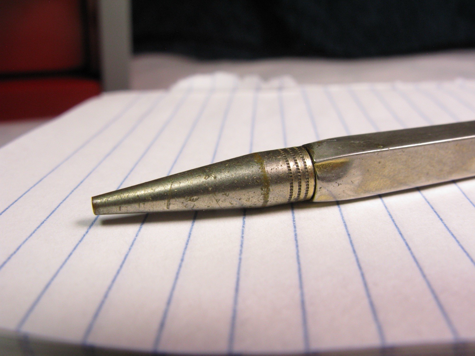 Swank Vintage Mechanical Pencil 3 inch Working Silver colored 1.1mm