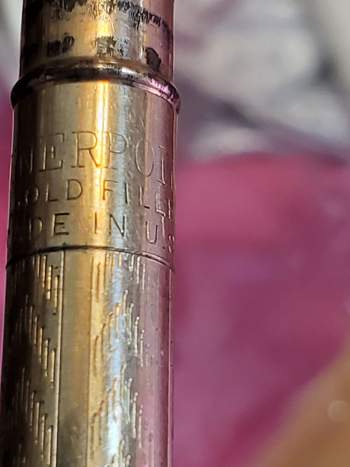 Vintage HUTCHEON 1920’s Twist Mechanical Pencil Gold-Filled with Lead and Loop