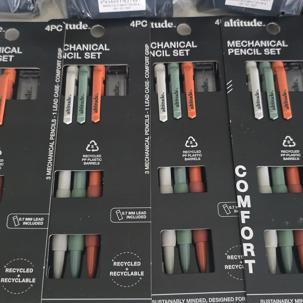 21 Mechanical Comfort Pencils Sets 3 Pencils & Lead Case Per Set New