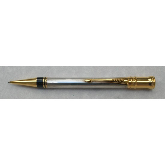 Parker Duofold Pencil Sterling Silver 0.9mm Pencil New In Box