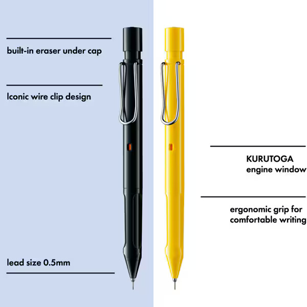 LAMY safari KURUTOGA inside 0.5mm Mechanical Pencil Clear Vista Mitsubishi JP