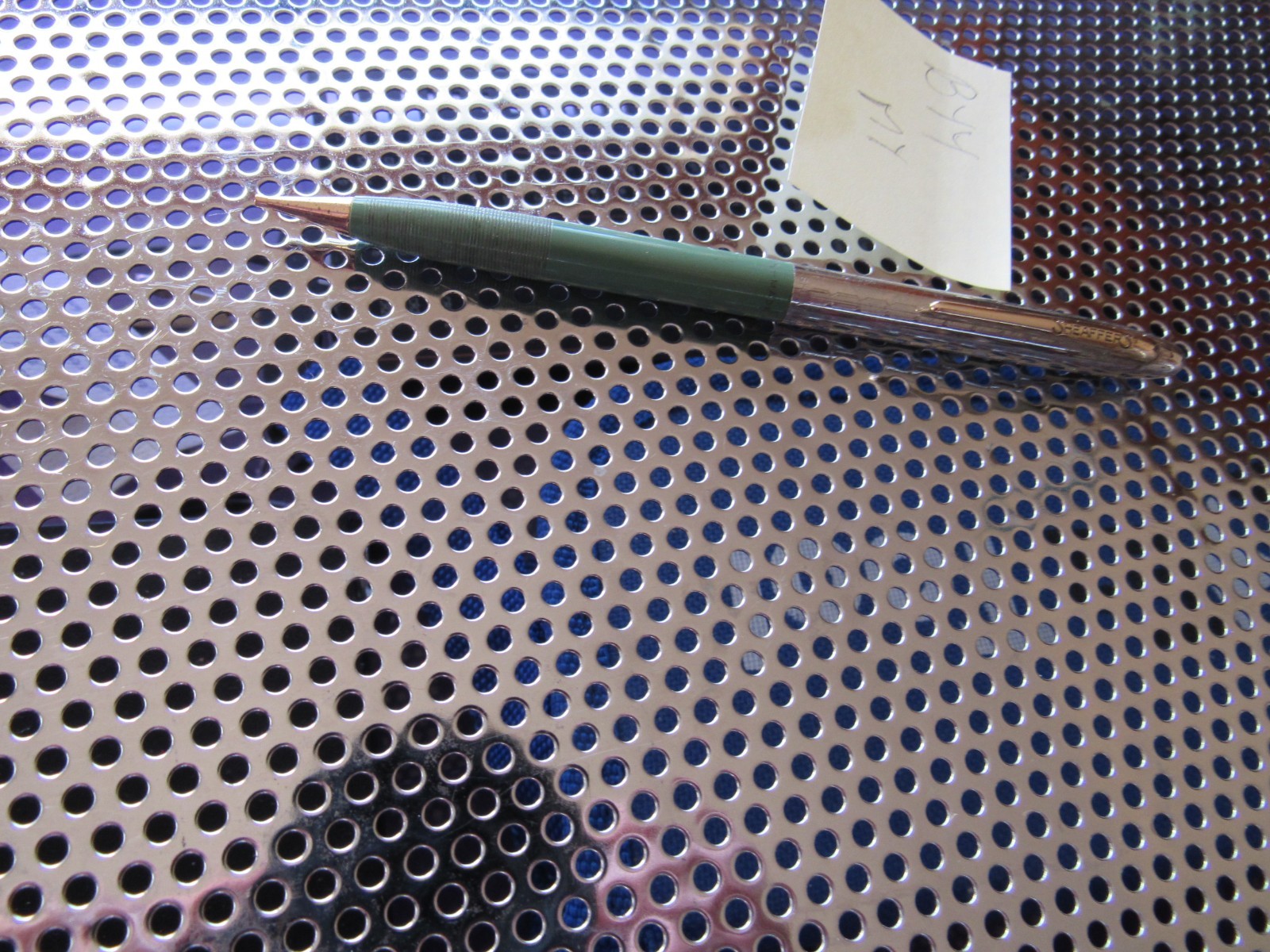 VINTAGE SHEAFFERS CHOME-PLASTIC LIGHT GREEN /GF.CLIP MECHANICAL PENCIL -WORKING