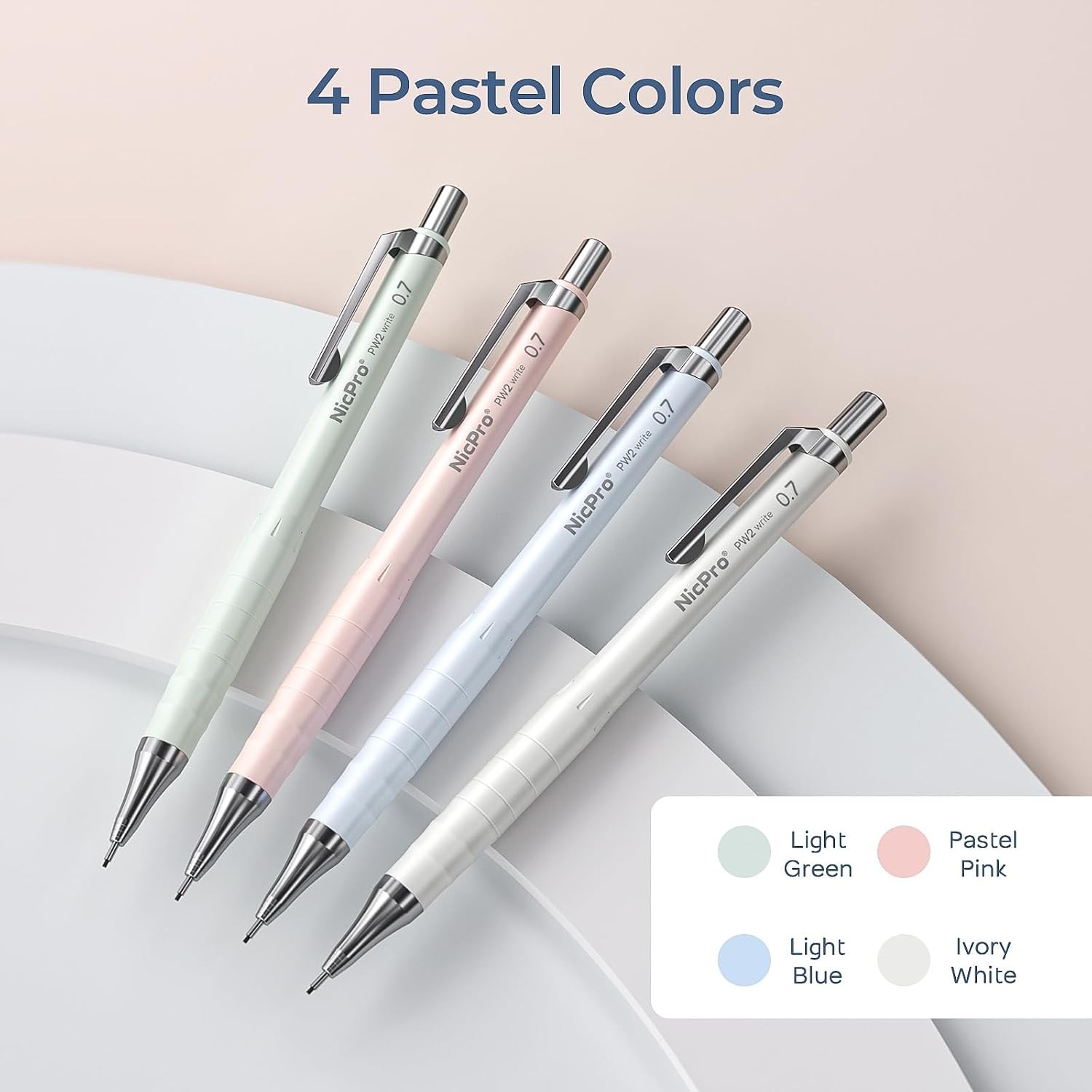 All-in-One Aesthetic 4PCS Mechanical Pencils, Lead Refills & Erasers for School