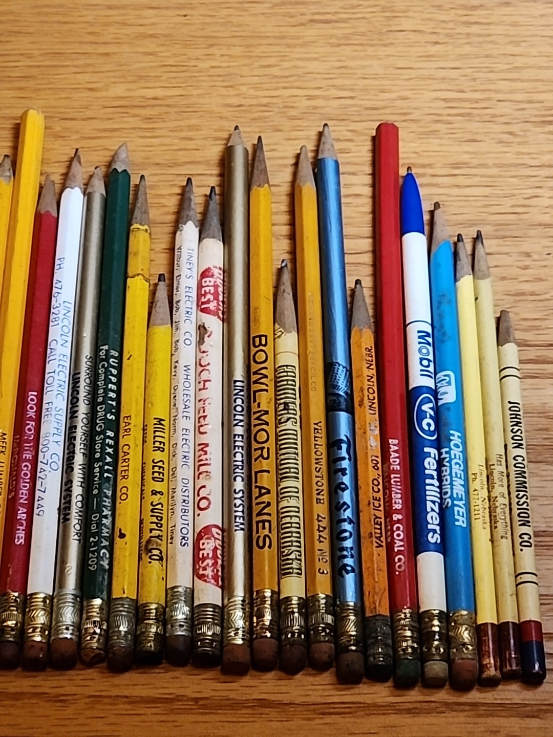 Vintage Lincoln Nebraska Mixed Advertising Pencil Lot