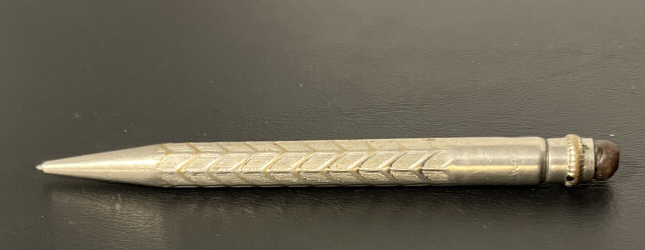 Beautiful Vintage Silver Gold Filled Mechanical Pencil -Twist Top Eraser-3-7/8”L