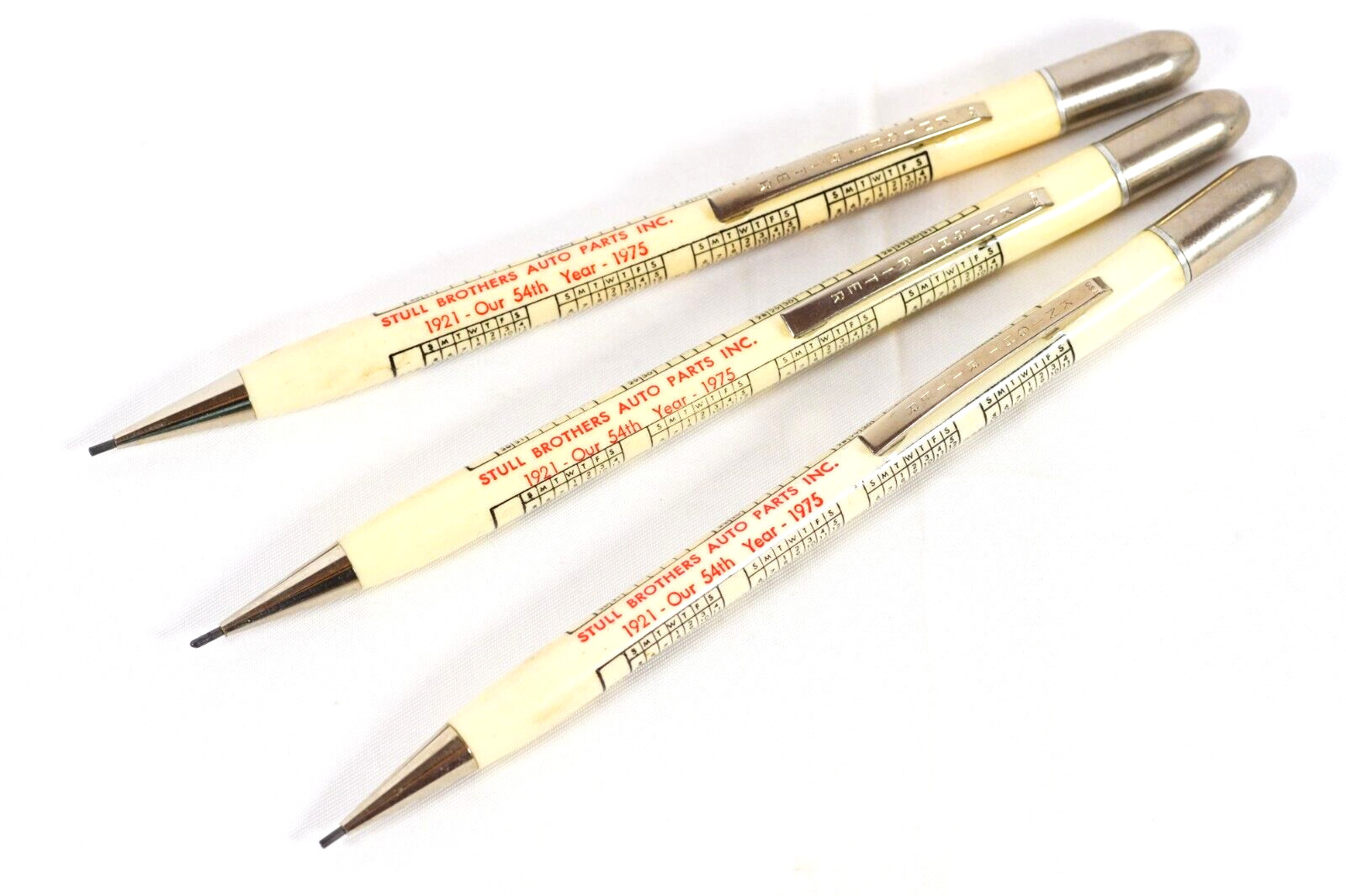 Knight Riter Mechanical Pencils Vintage Stull Brothers Auto Parts Advertising