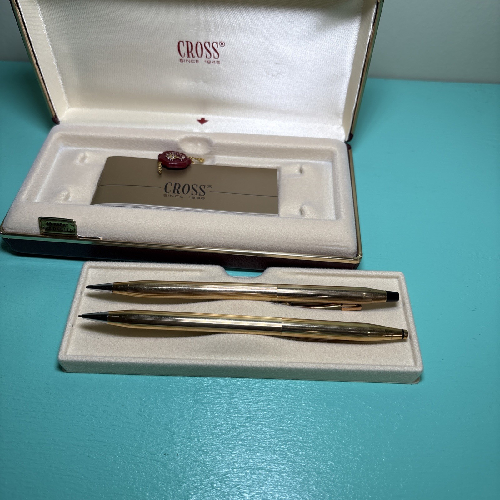 Cross 18K Gold Filled Pencil Sapphires & Diamond, 10K Gold Filled Pencil & Case