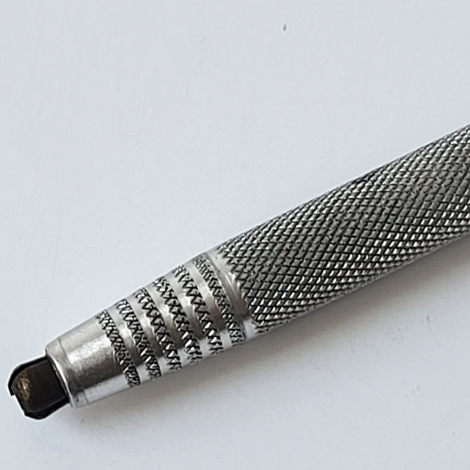 Vintage A.W. Faber Sure Grip 6803 Drafting Pencil Lead Clutch Silver Body US