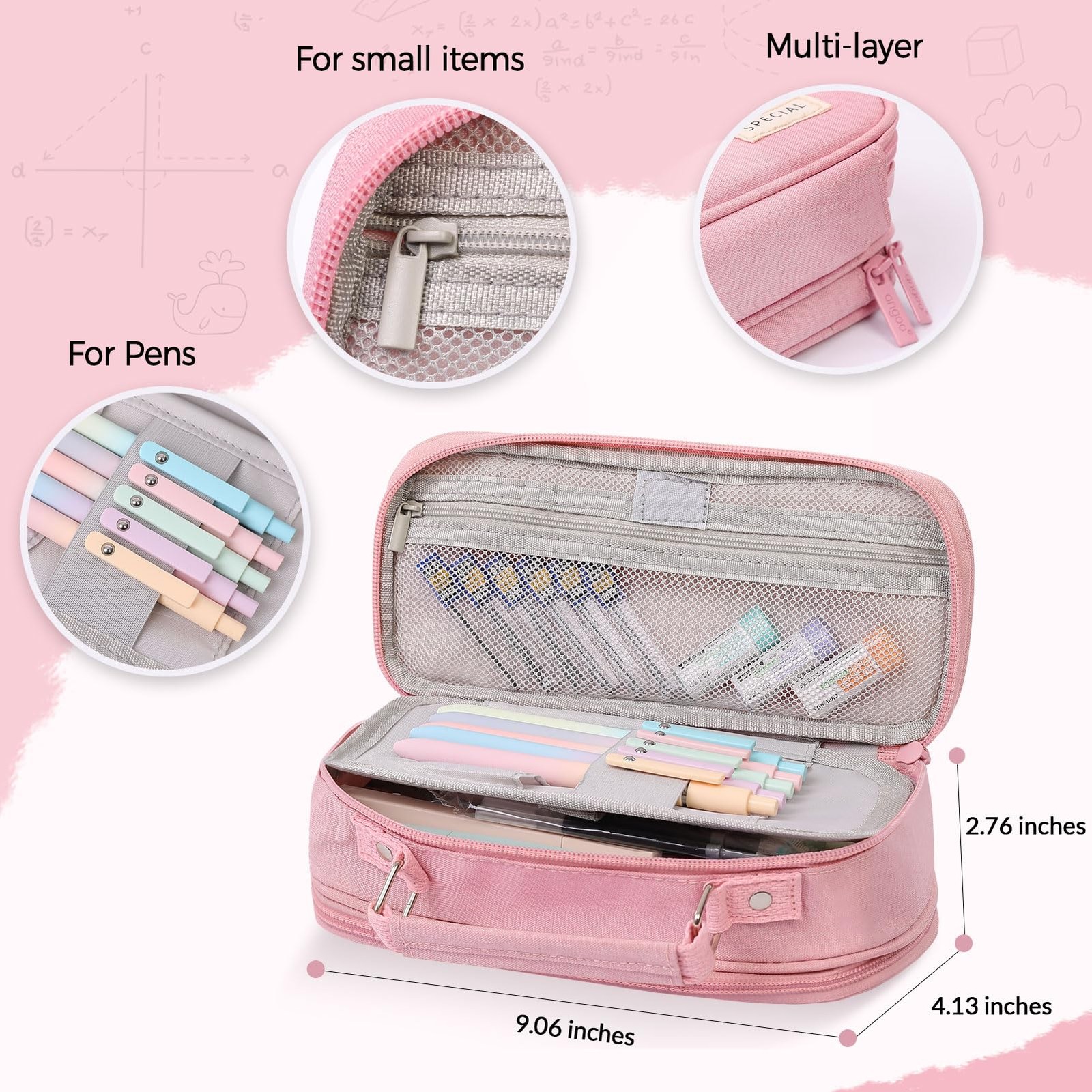 43PCS Aesthetic School Supplies, Stationery Kit with Cute Pen Case, 12 Pastel…