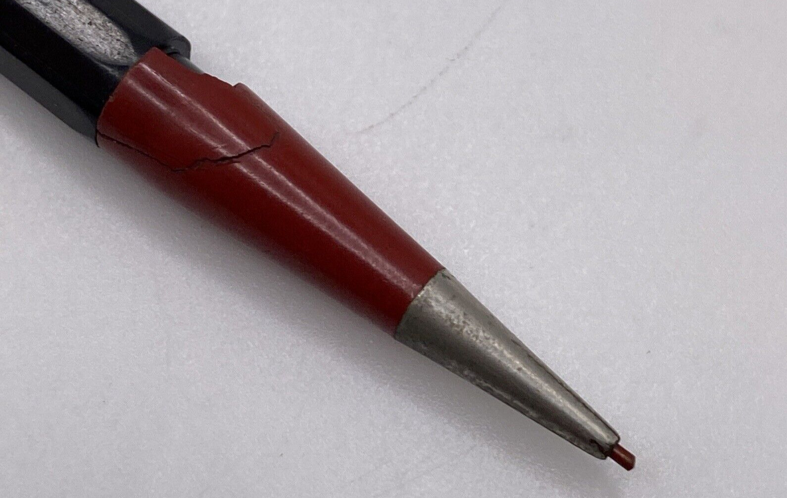 Vtg Autopoint Double Ended Mech Pencil-Red/Black – USA-For Real Thin Lead -Flaw