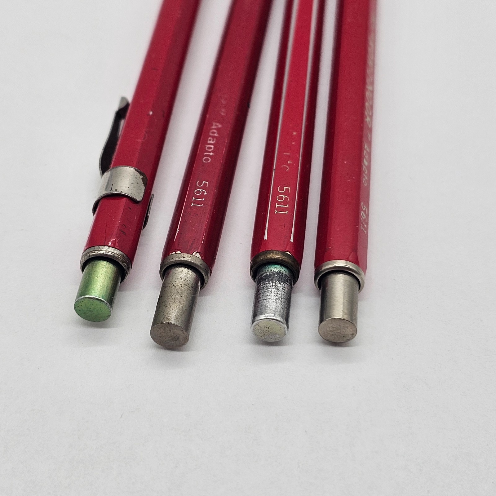 Koh I Noor 5611 Mechanical Lead Pencils Holders 4 Pieces Vintage Drafting