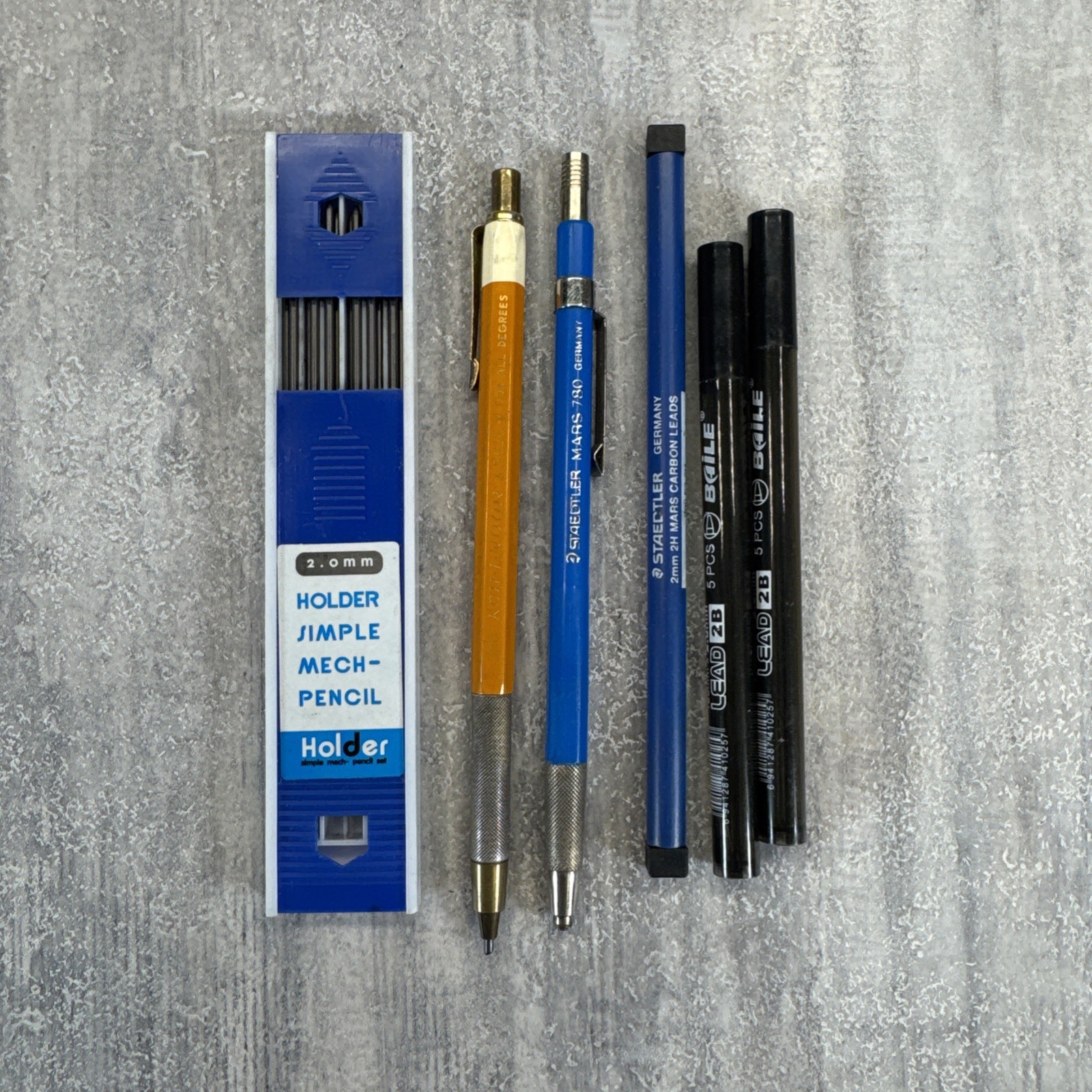 Vtg Drafting lot Staedtler Mars 780 Koh I Noor 5616 Lead holders pencils Refills