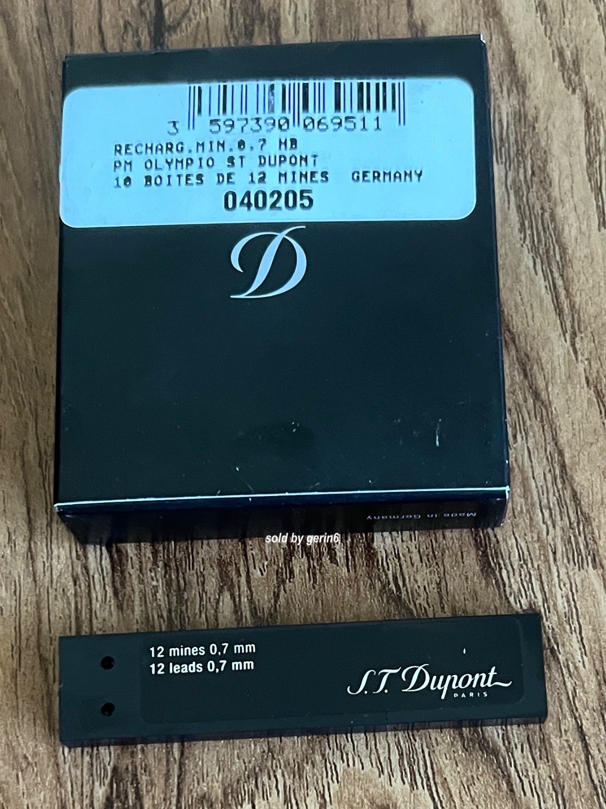 Box of 10 S.T. Dupont .7 MM Lead Mechanical Pencil Refills 040205 New In Box
