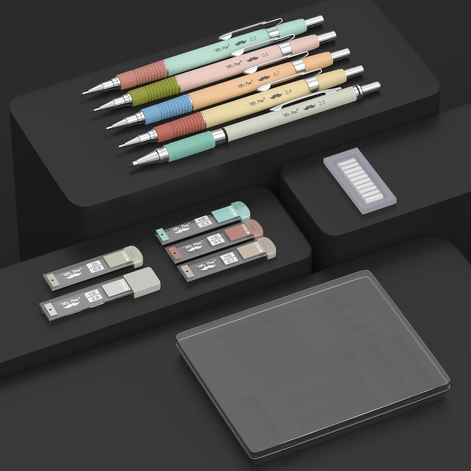 Elegant Mechanical Pencil Set in Pastel Colors – Perfect for Creative Minds