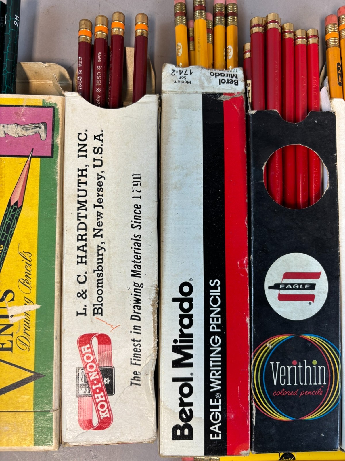 Vtg Estate Architect Pencil Lot Koh-I-Noor Venus Dixon Eagle Mirado EX+ Cond