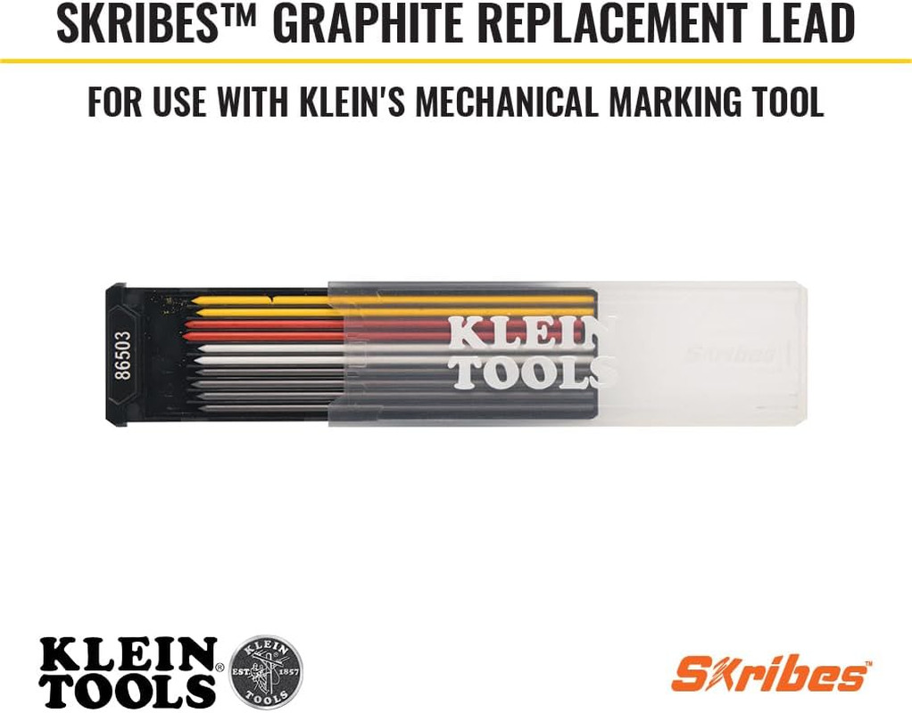86503 Skribes 2.8 Mm Mechanical Carpenter Pencil Lead Refills, Assorted Color Le