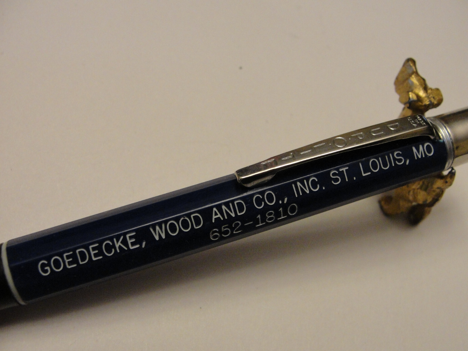 Vintage Durolite Black Blue Tip Mechanical Pencil w/Adv. – Goedecke Wood and Co.