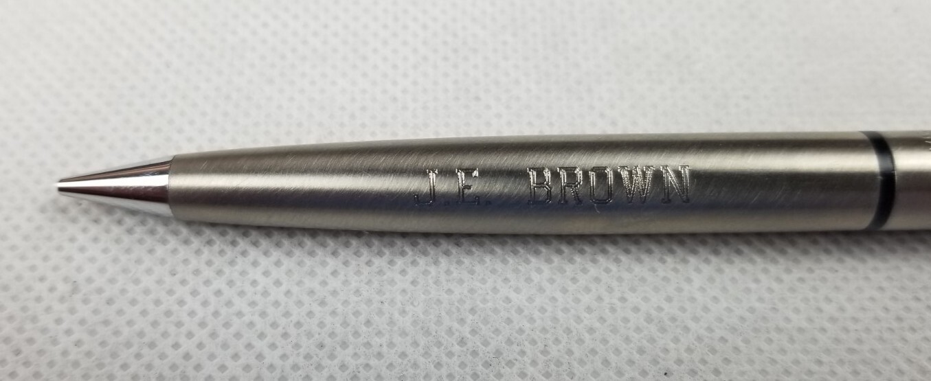 GARLAND Monogrammed J. E. Brown Chrome Mechanical Pencil With Box EUC