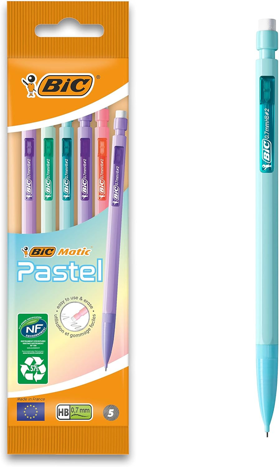 Pastel Stationery Set with Felt Pens, Mechanical Pencils, Highlighters, and Fine