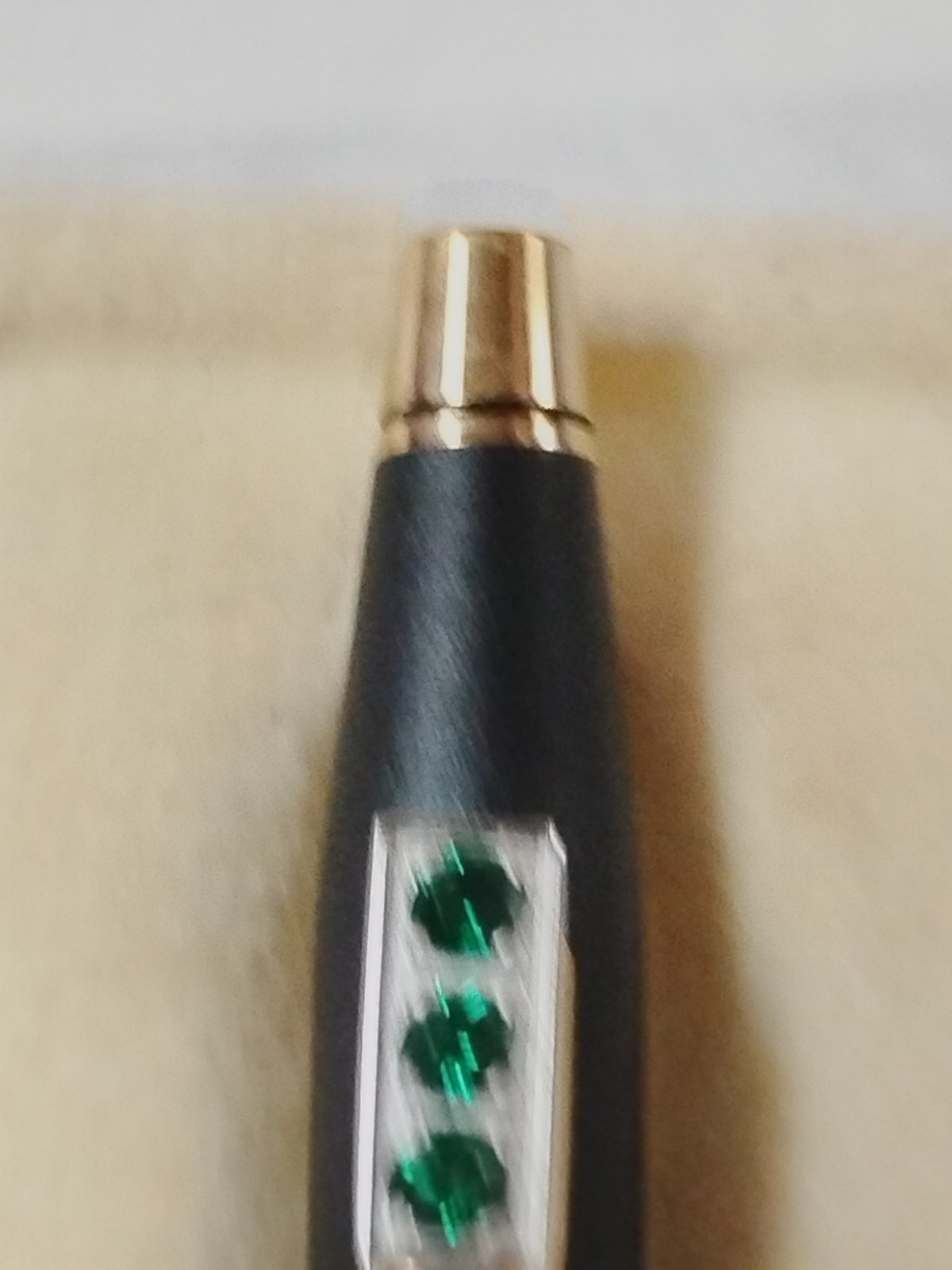 VTG Cross Classic Century mechanical pencil three emerald-green stones #N8