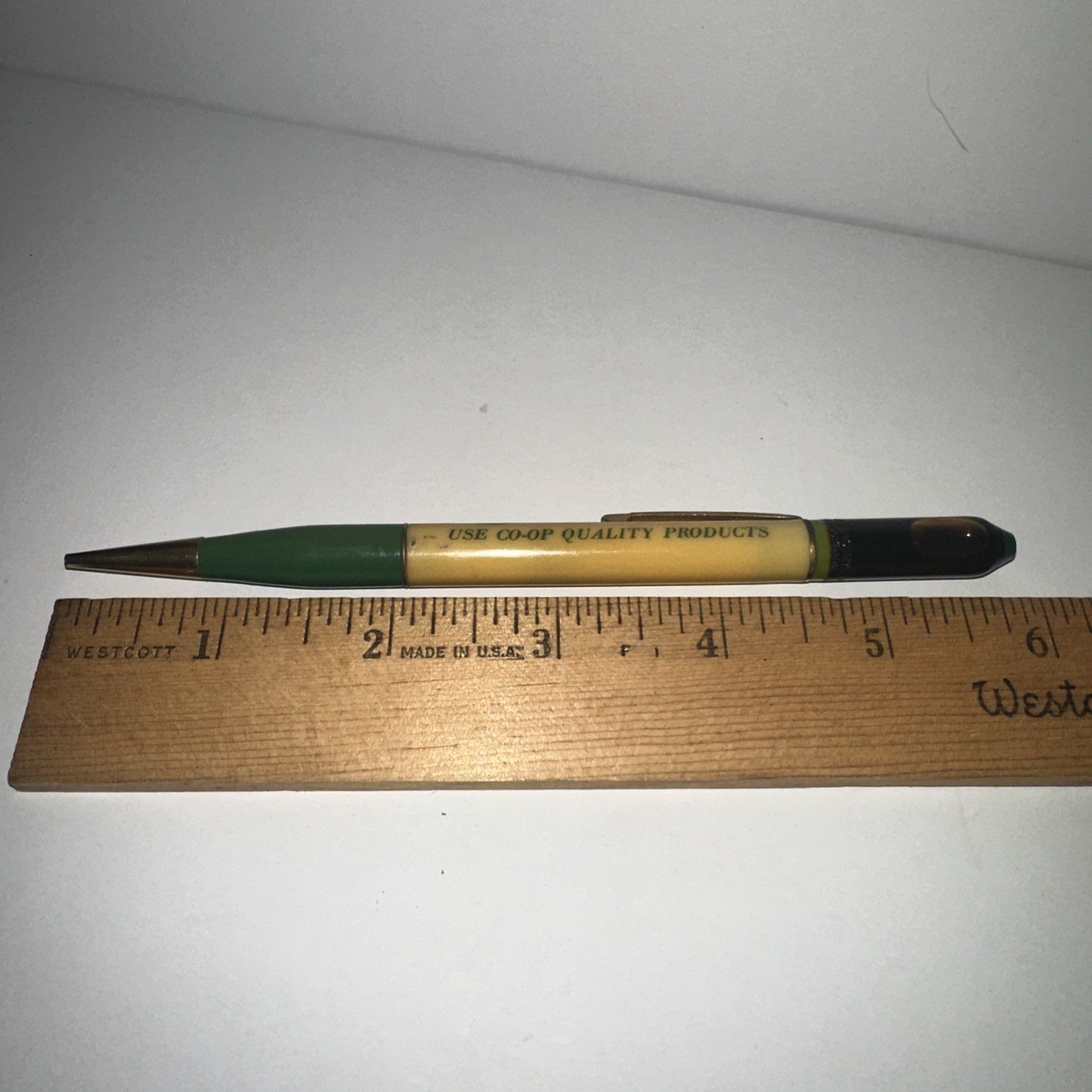 Vintage Ritepoint Mechanical Pencil Oil Cap Peace & Security Through Cooperation