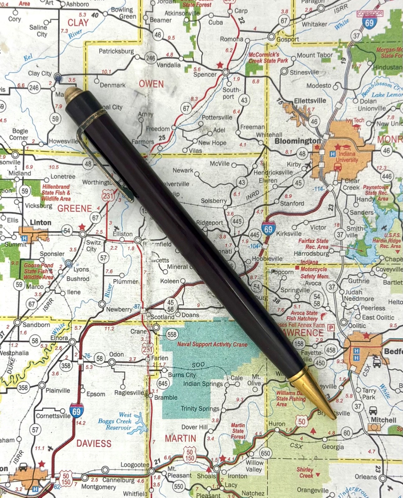 Vintage Eversharp Skyline Solid II Dark Burgundy Mechanical Pencil Standard Size