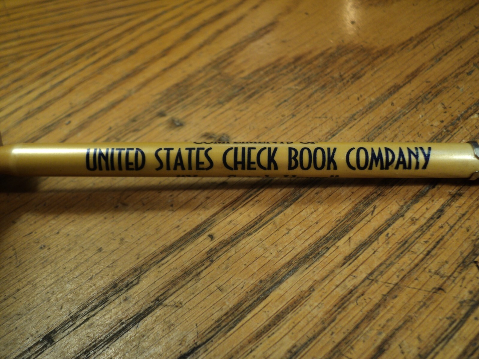 Vintage Mechanical Pencil Advertising United States Check Book Company Omaha