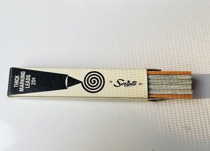 Vintage 12 Packs Scripto G920 All-Surface Thick Green Marking Leads NOS