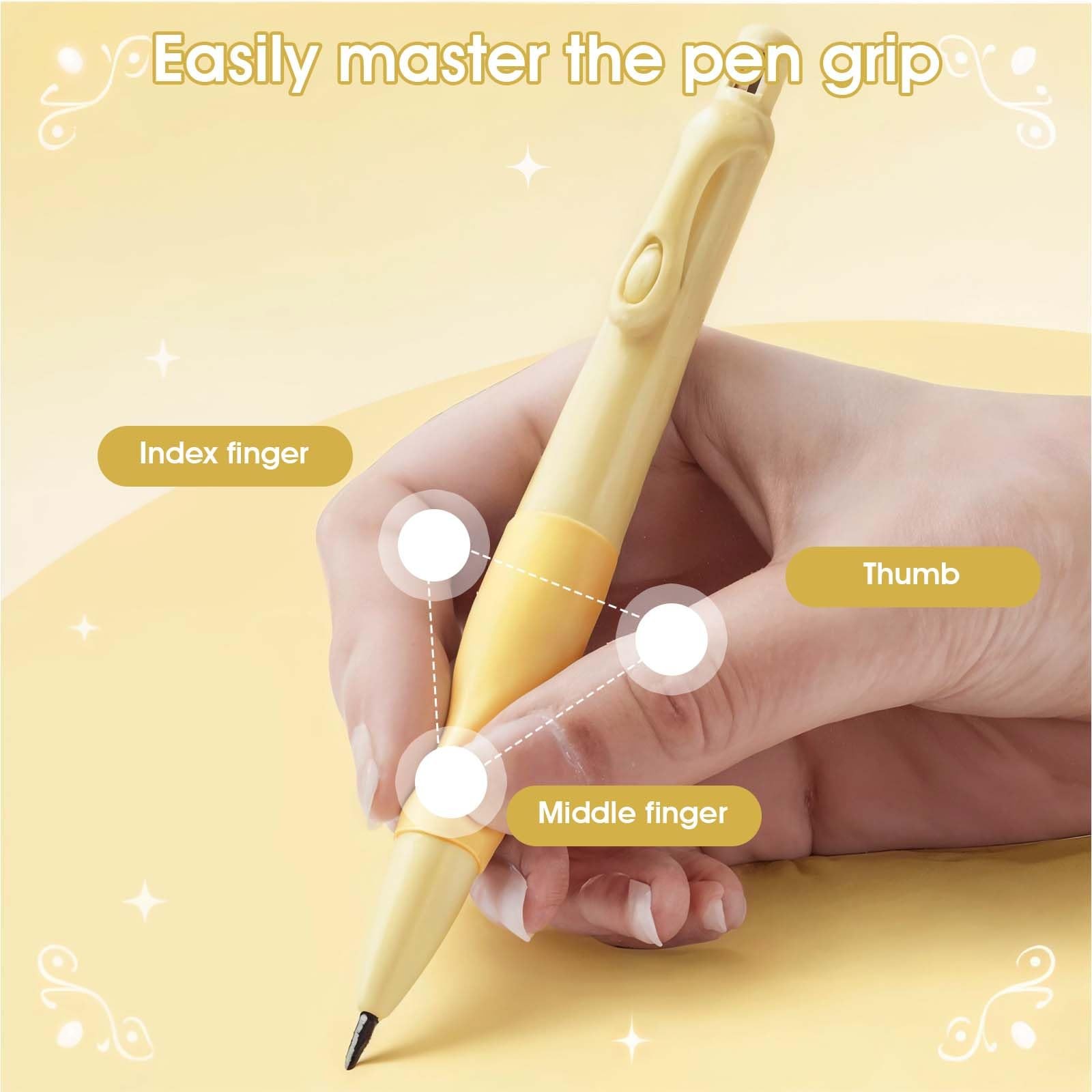 Mechanical Pencils Thick 2.0mm Comfort Grip Leads Erasers Colorful 6 PCS