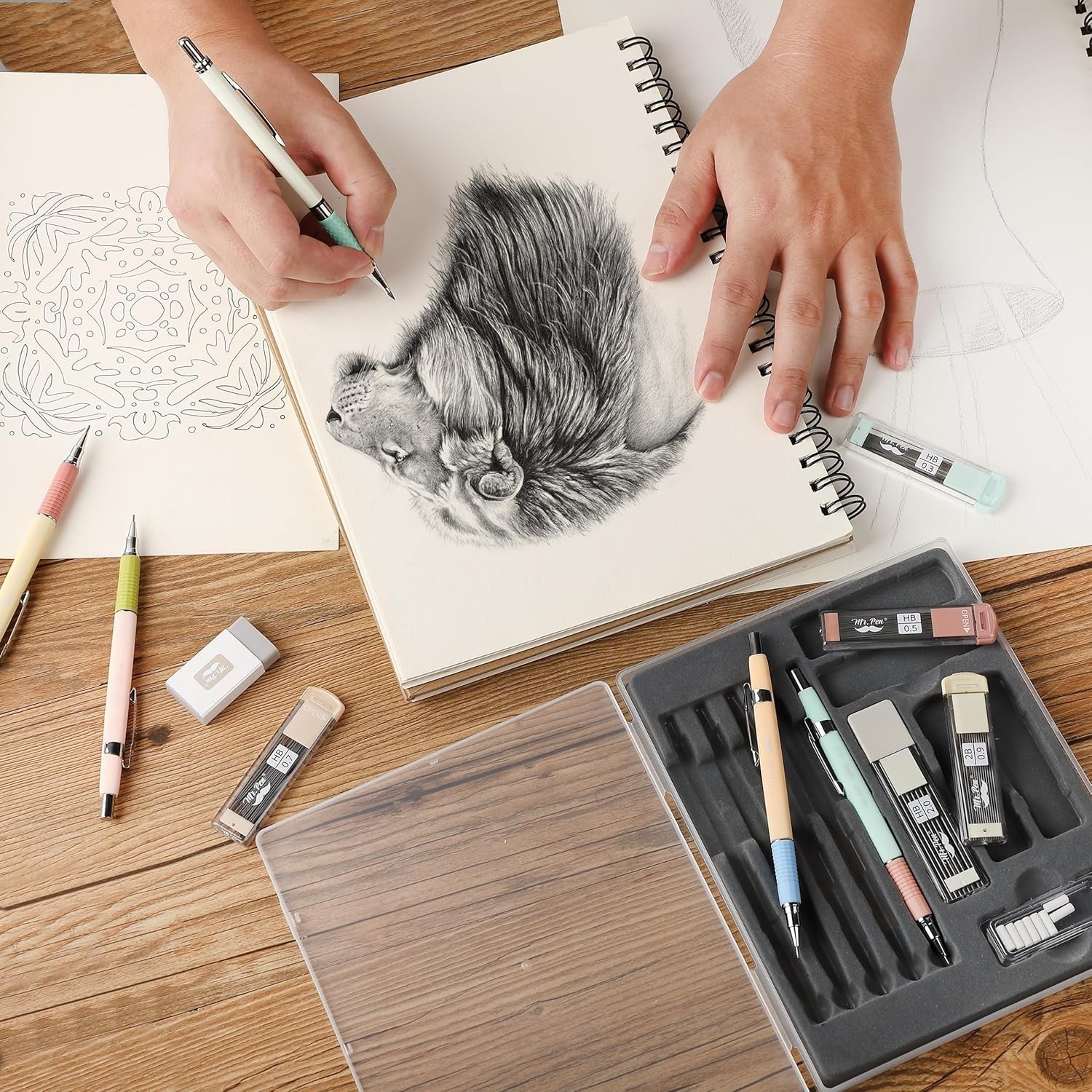 Elegant Mechanical Pencil Set in Pastel Colors – Perfect for Creative Minds