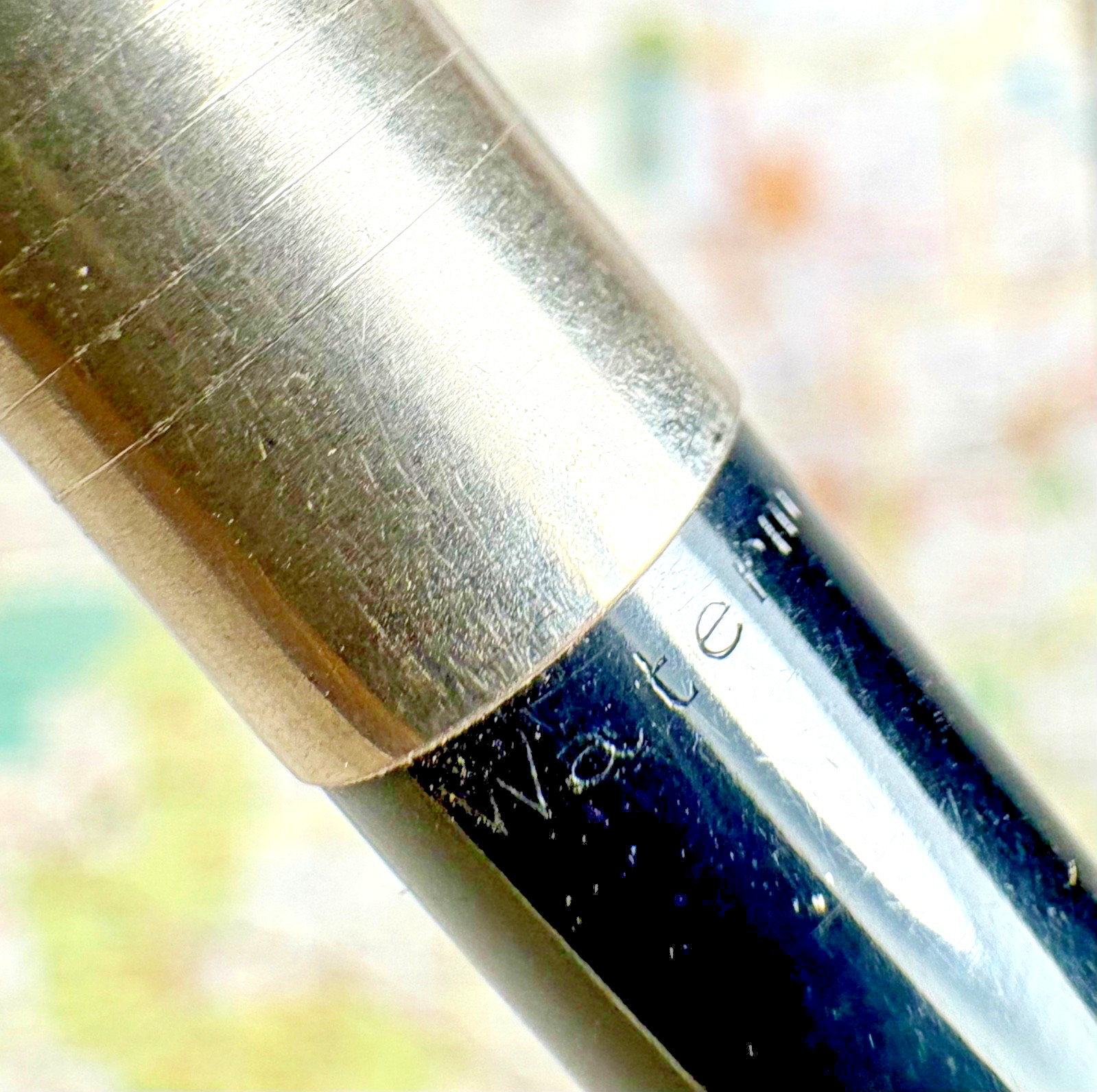 Vintage Waterman Corinth Star Pencil in Black Plastic with two tone clip / cap