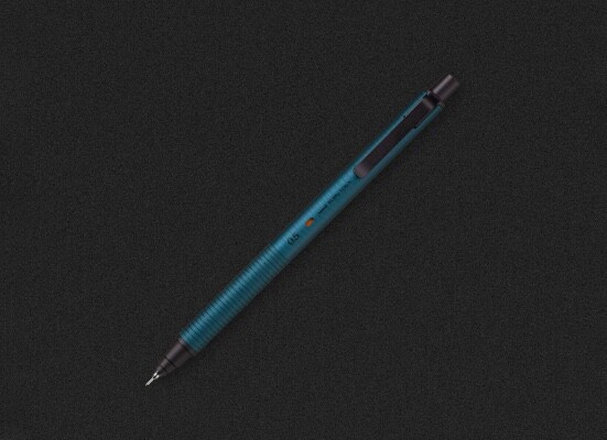 Kuru Toga Metal Silent Blue 0.5mm Mechanical Pencil -NEW-