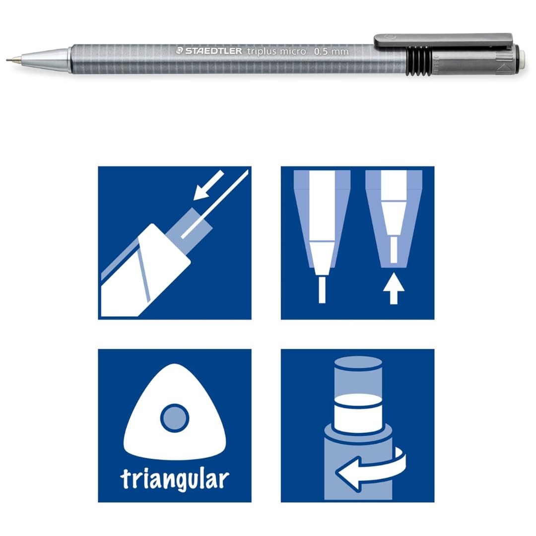 STAEDTLER Triplus Micro Mechanical Pencils 12 Pack (12 sets of 3 pcs) (#2) 0….