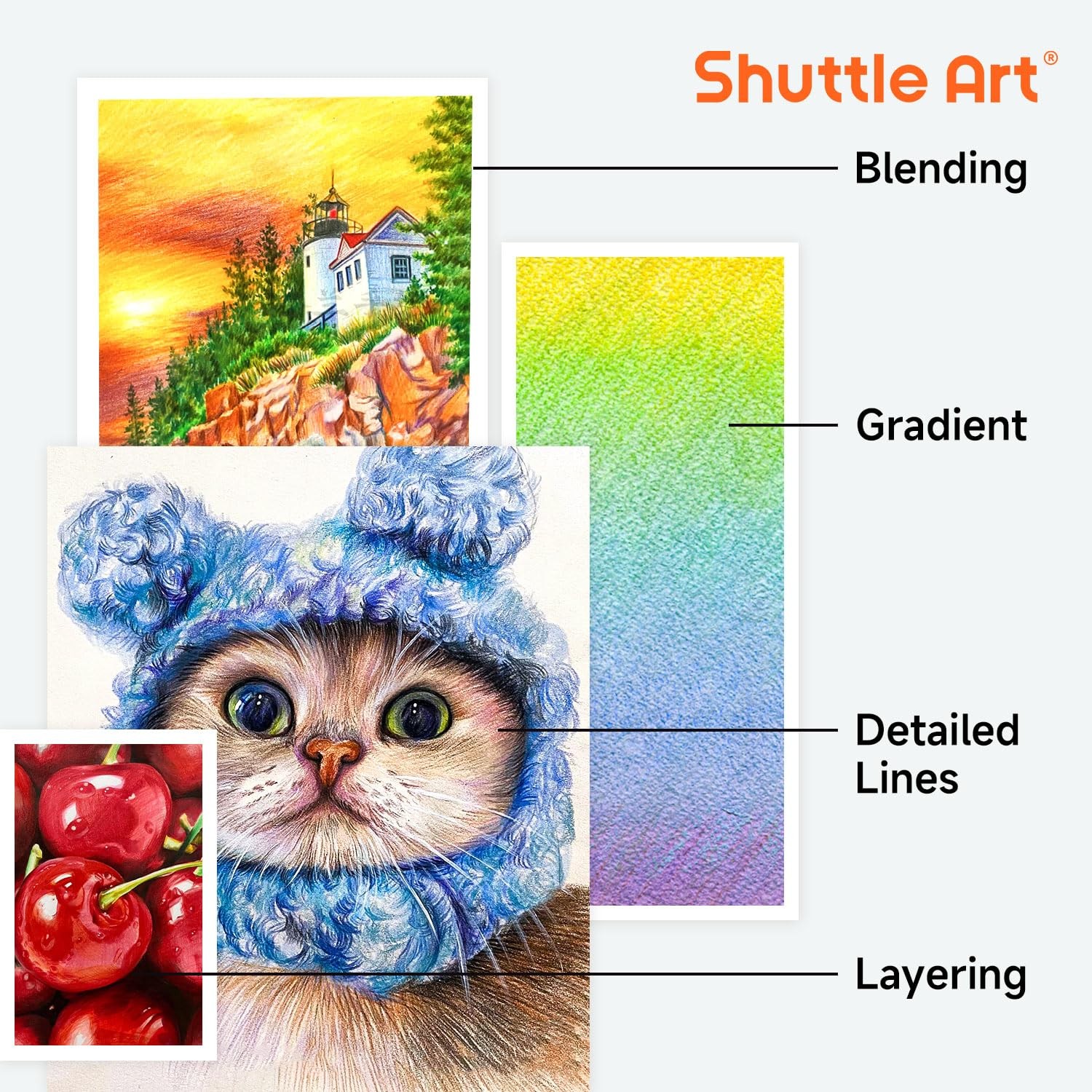 Shuttle Art 138 Colored Pencils for Adults, 1 Count (Pack of 1), 138 Colors