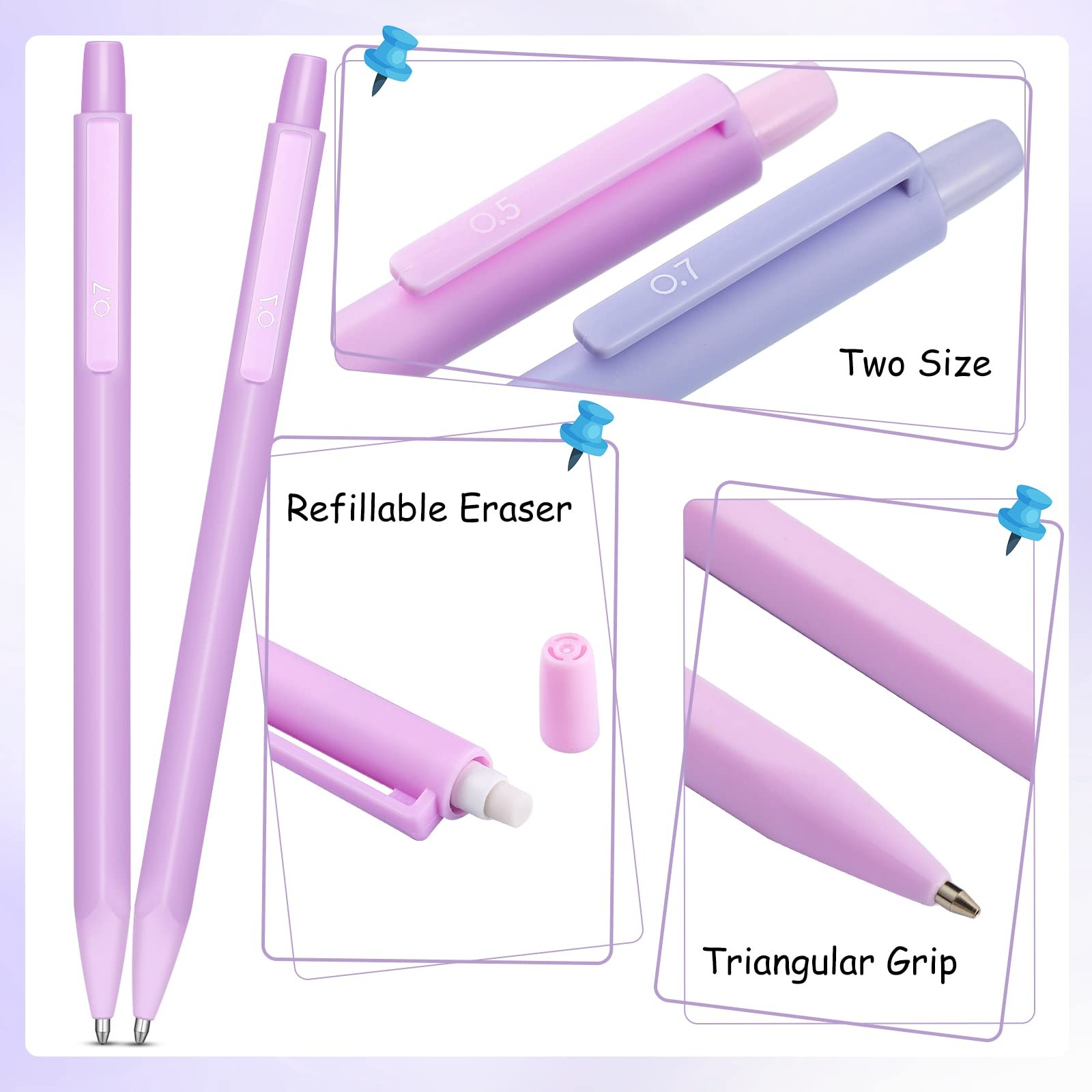 36 Pcs Mechanical Pencil Set, 12 Pcs Pastel Cute Mechanical Pencils 0.5 mm 0….