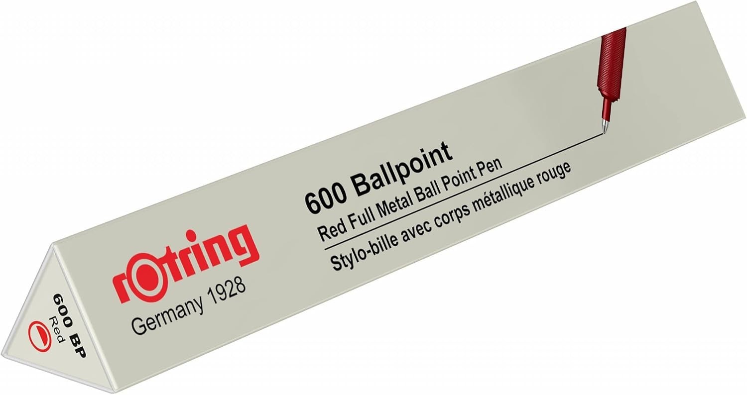 rOtring 600 Precision Mechanical Pencil Metal Barrel Hexagonal Grip Red 1 Count