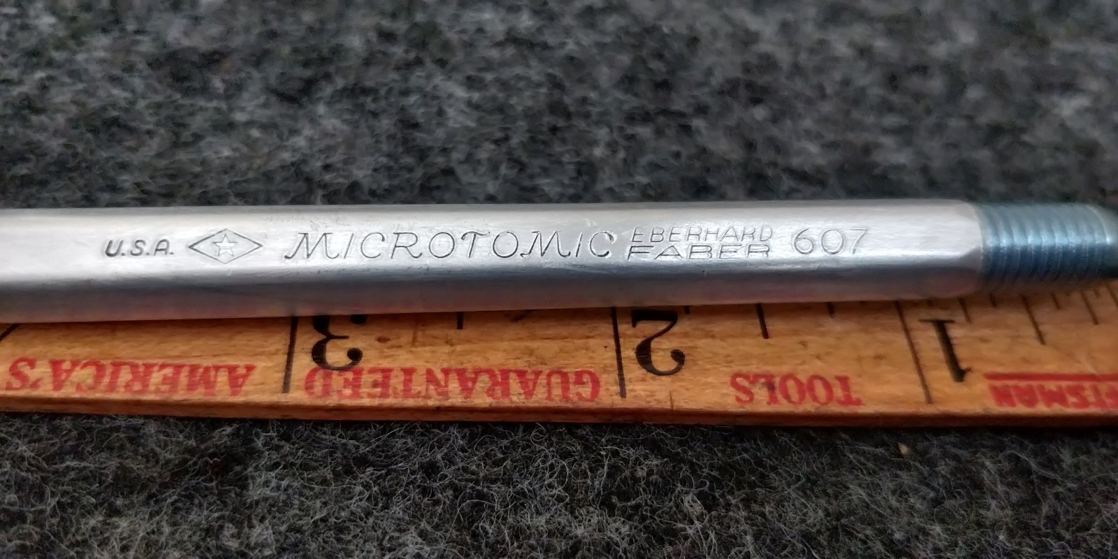 Vintage Eberhard Faber Microtomic 607 Mechanical Pencil Metal USA