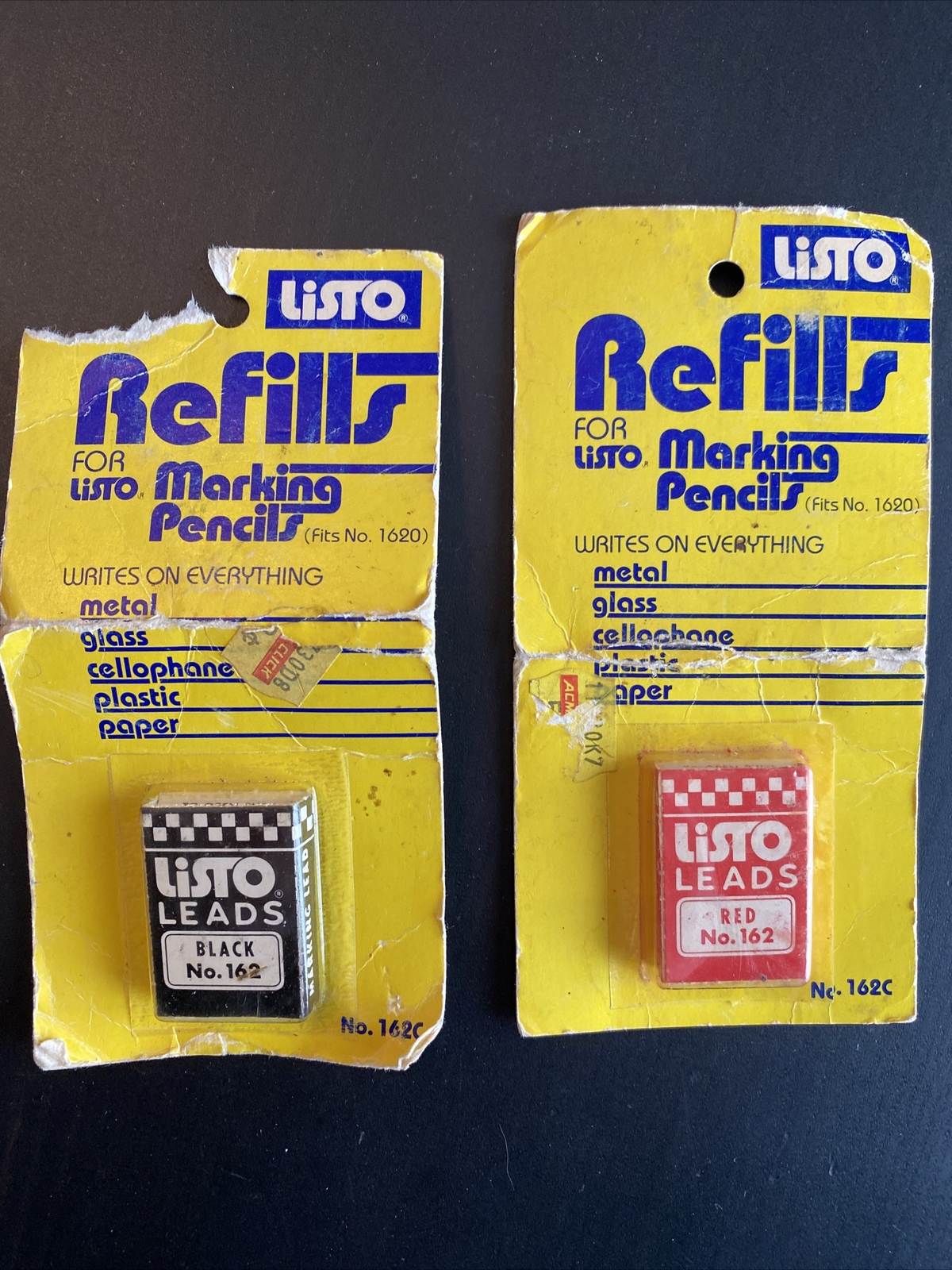 Vintage LISTO LEADS Black & Red Refills No. 162 New in Package NOS