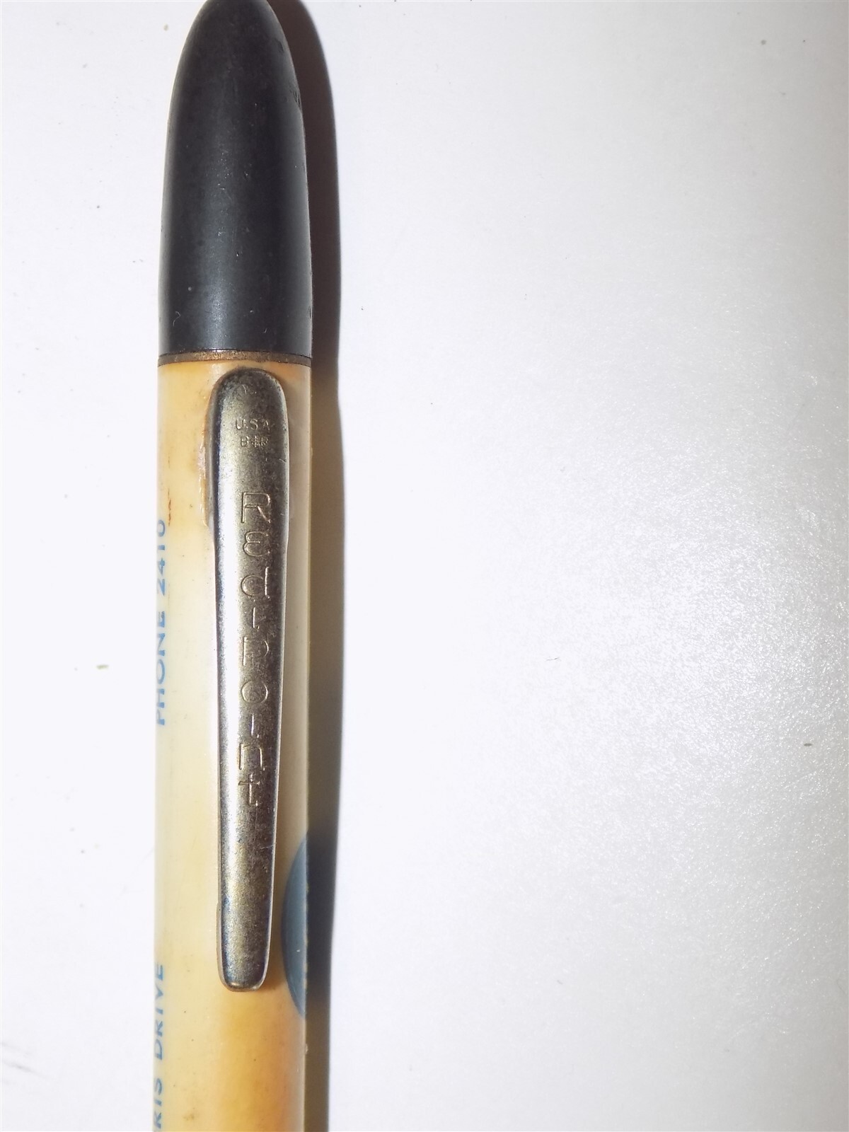 Vtg. REDIPOINT Mechanical Pencil WORKS White Truck, Ottawa, Illinois