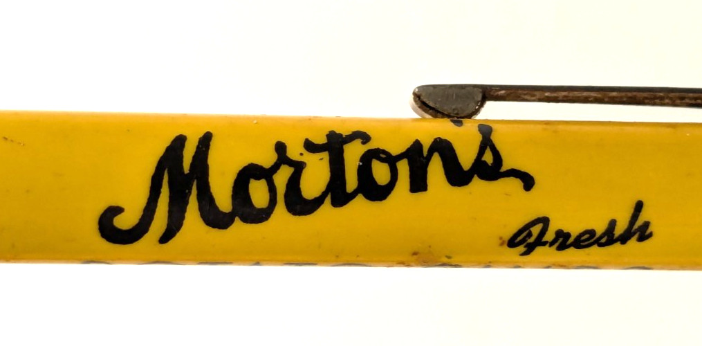 1940-50s – Morton’s Fresh Potato Chips Mayo Ad Mech Pencil – B18B