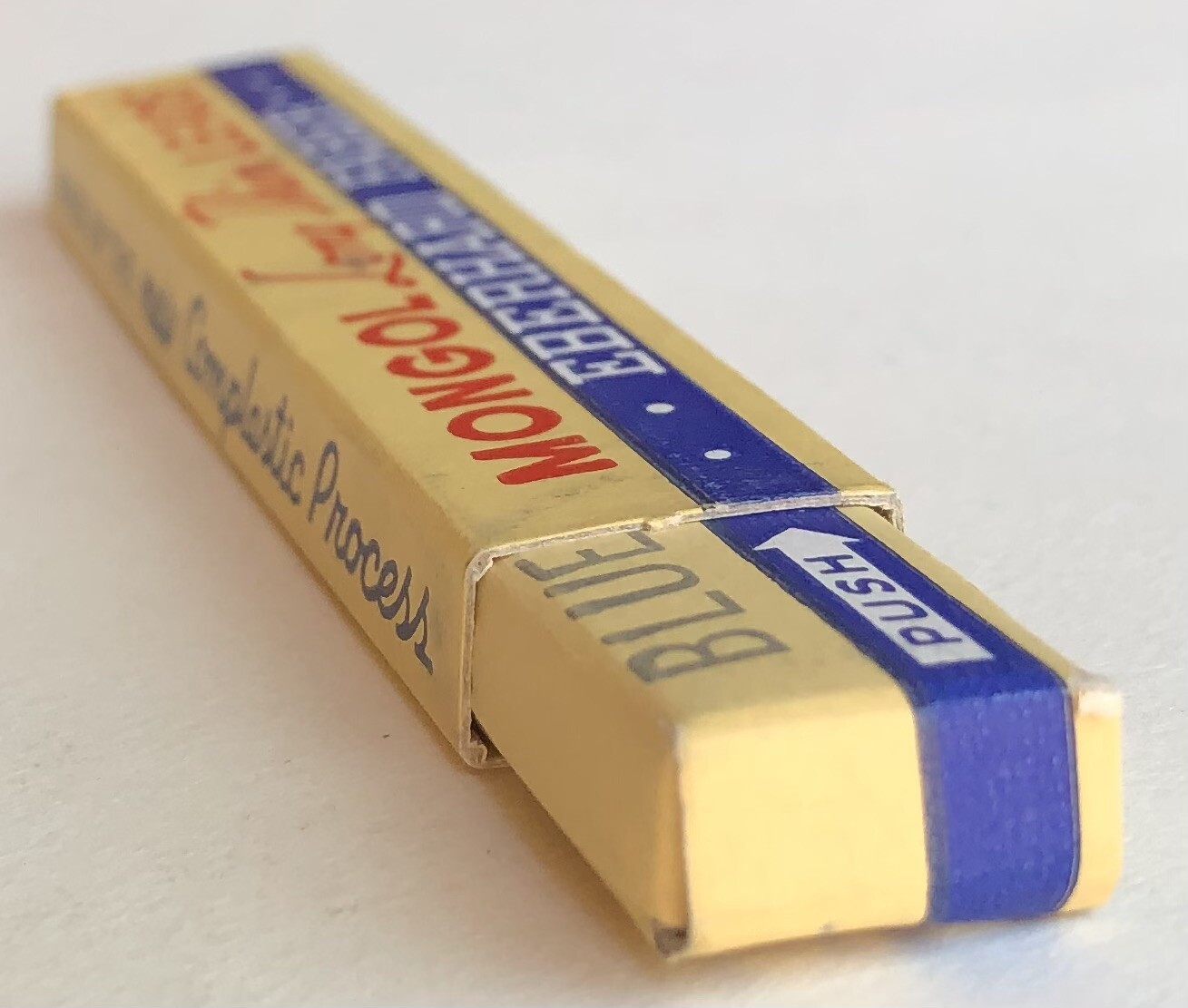 Vintage EBERHARD FABER Mongol BLUE Mechanical Pencil Lead 1.18mm 4″ NOS 12pk USA