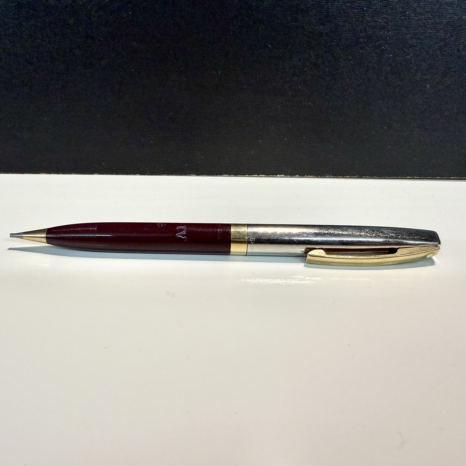 Sheaffer Touchdown Mechanical Pencil Maroon Silver Gold Color