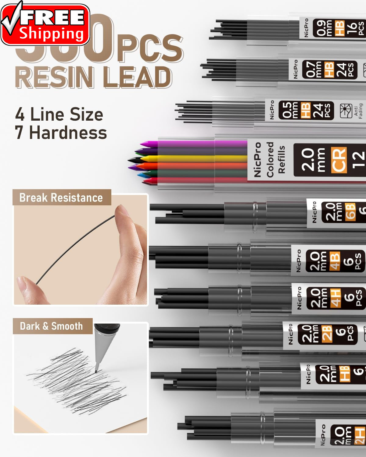 35PCS Art Mechanical Pencil Set, 3 PCS Metal Drafting Pencil 0.5 Mm & 0.7 Mm & 0