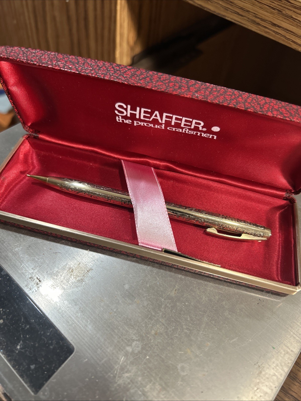 Vintage Sheaffer 12k Gold Filled Mechanical Pencil Zoom In! See Pics! Floral